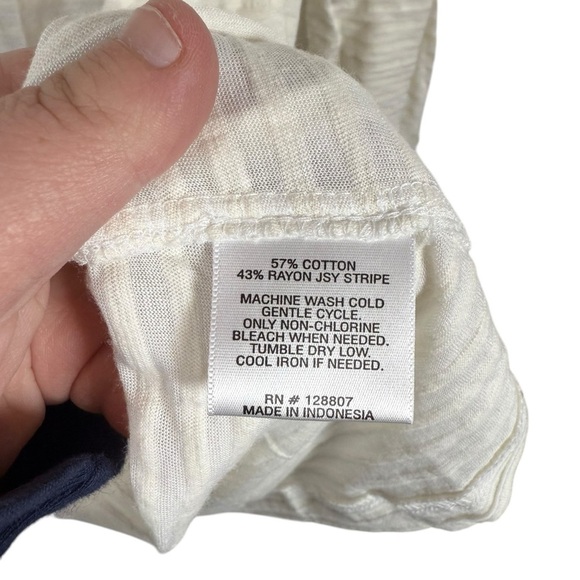 Grayson Women’s Open Semi-Sheer Striped Cardigan in Ivory Size L - Picture 6 of 7